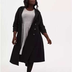 Torrid Wool-Blend Military Fit & Flare Coat